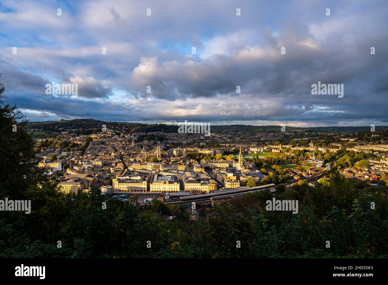 Bath City Blick von oben Stockfoto