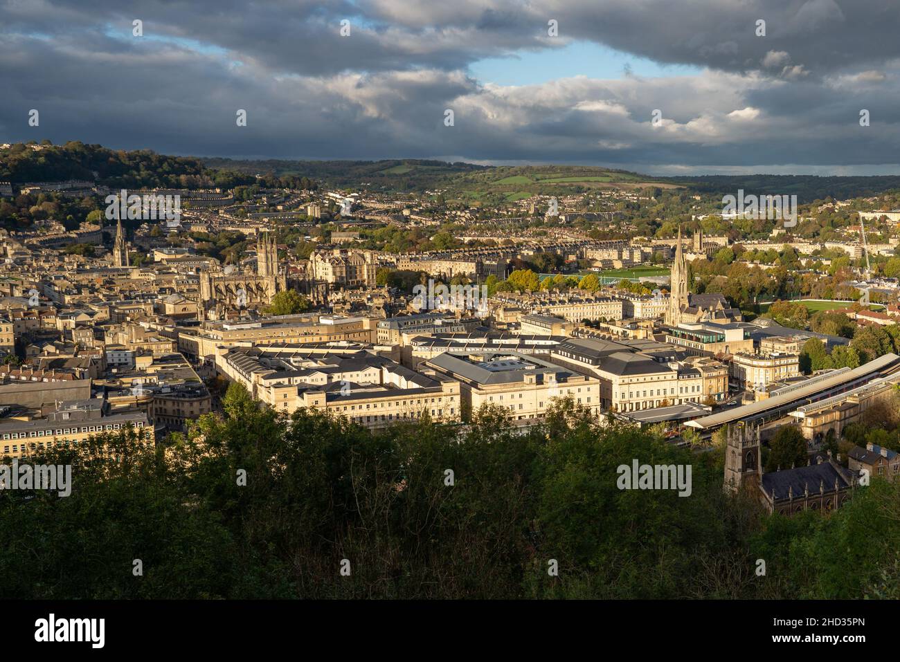 Bath City Blick von oben Stockfoto