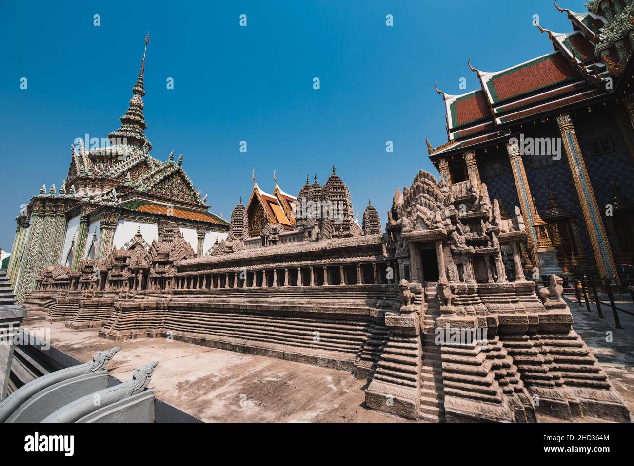 Majestätischer Tempel des Smaragd-Buddha in Bangkok, Thailand Stockfoto