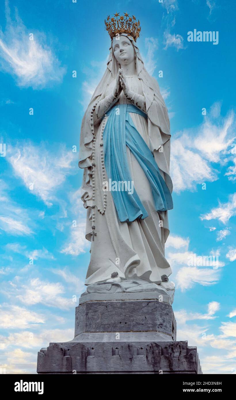 Jungfrau von Lourdes, in der Hohen Pyrenäen, Frankreich Stockfoto