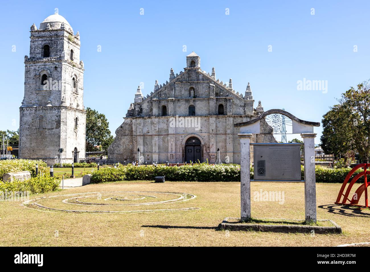 Paoay Church, ein UNESCO-Weltkulturerbe in Ilocos Norte, Philippinen Stockfoto