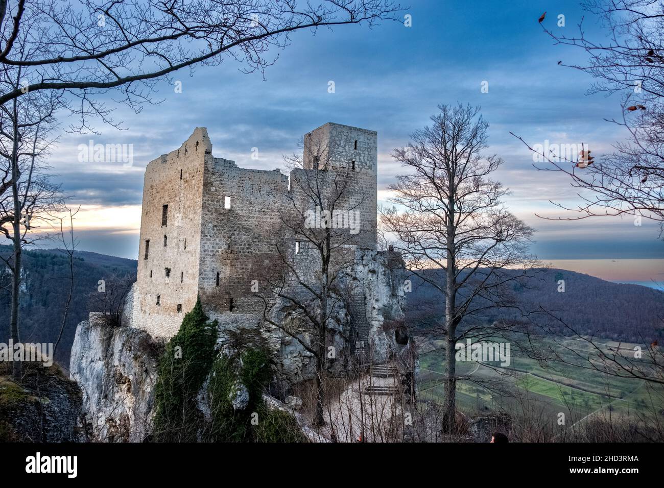 Schloss Reussenstein im Winter 2022 Stockfoto