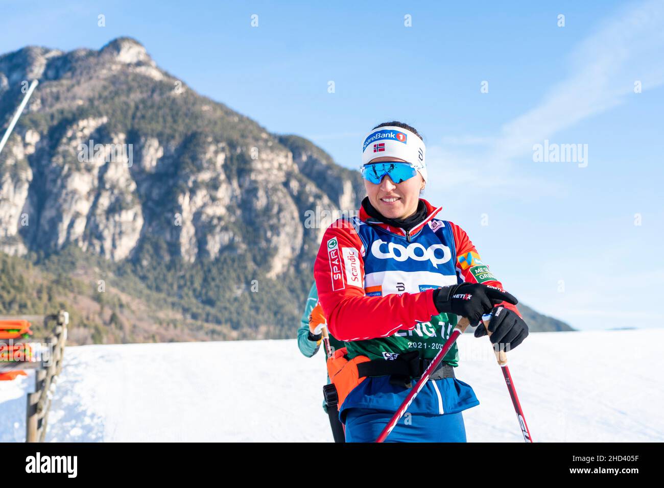 Tesero-See, Italien 20220102.Tiril Udnes Weng beim Training im Fleimstal vor den letzten beiden Etappen der Tour de Ski. Foto: Terje Pedersen / NTB Stockfoto