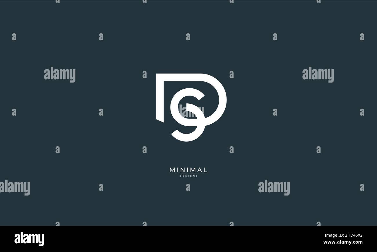 Buchstabensymbol PS oder SP Stock Vektor