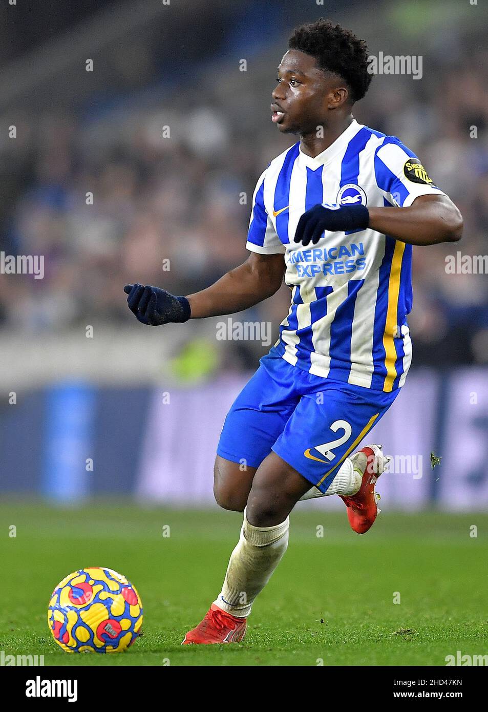 Tariq Lamptey von Brighton & Hove Albion - Brighton & Hove Albion / Wolverhampton Wanderers, Premier League, Amex Stadium, Brighton, Großbritannien - 15th. Dezember 2021 nur zur redaktionellen Verwendung – es gelten die DataCo-Einschränkungen Stockfoto