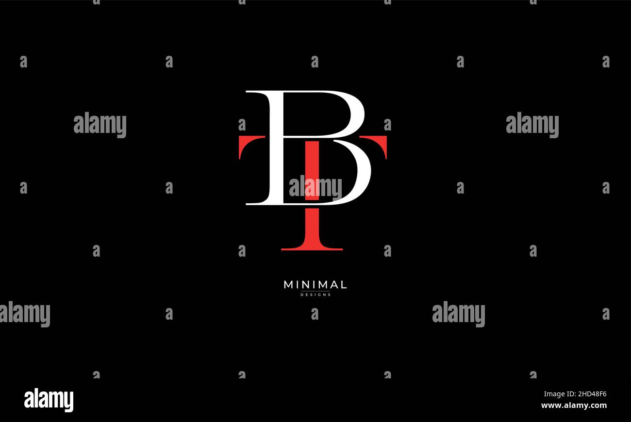 Buchstabensymbol-Logo BT oder TB Stock Vektor