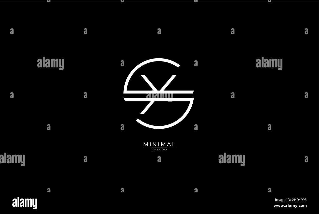 Buchstabensymbol-Logo SY und YS Stock Vektor