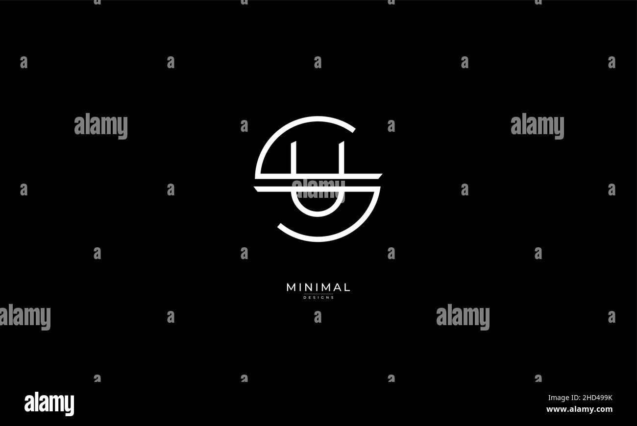 Buchstabensymbol-Logo SU oder US Stock Vektor