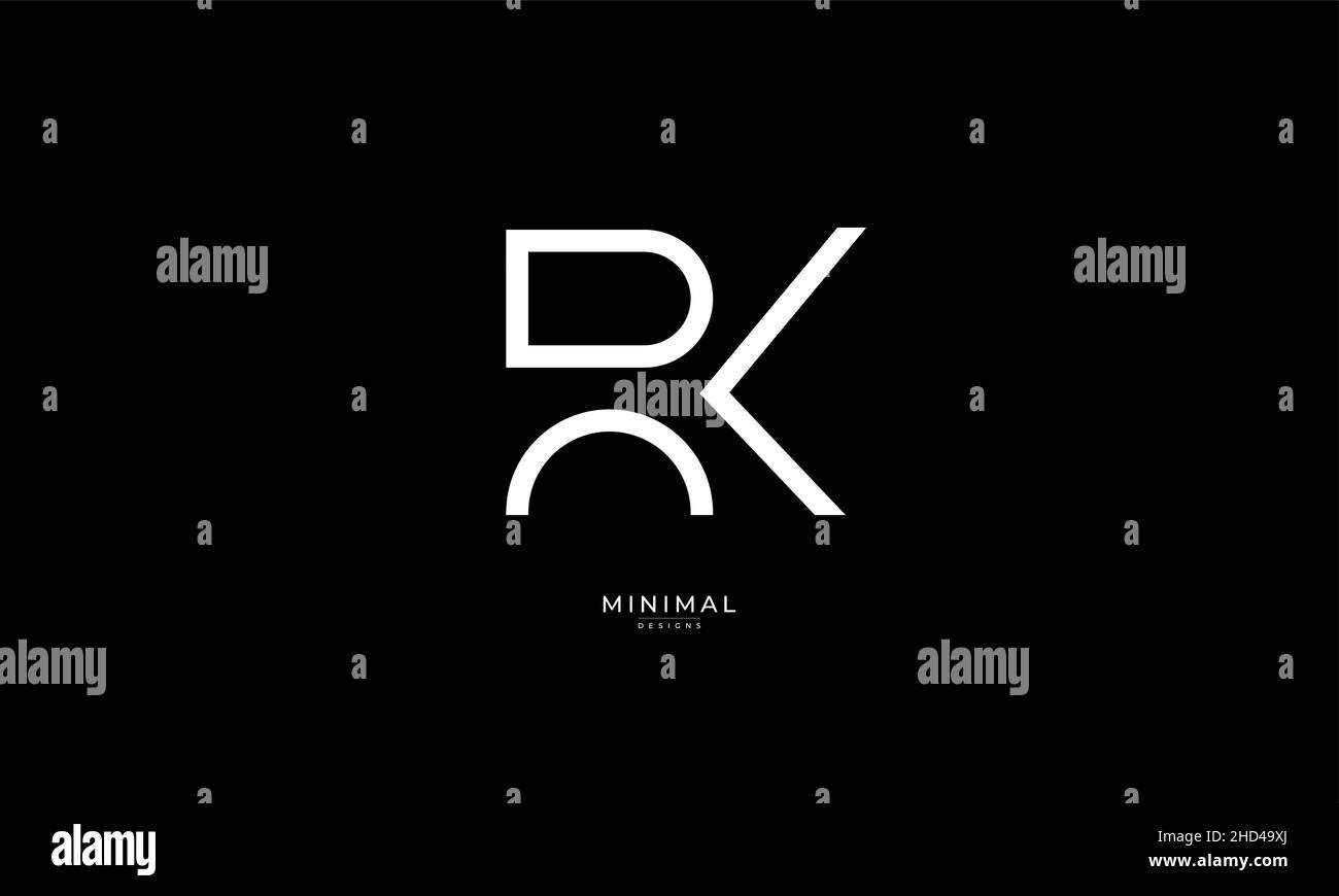 Buchstabensymbol Logo RK Stock Vektor