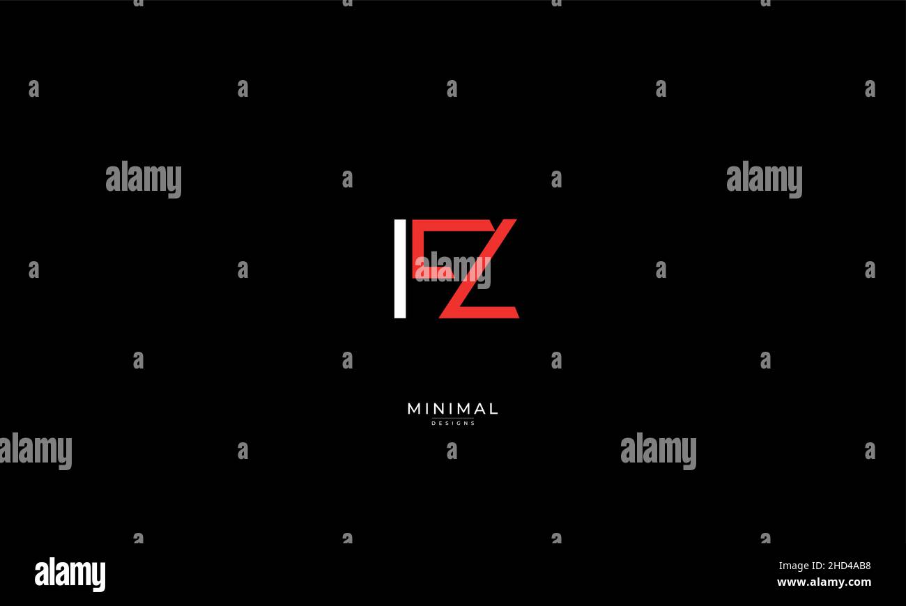 Alphabet Buchstabe Symbol Logo FZ Stock Vektor