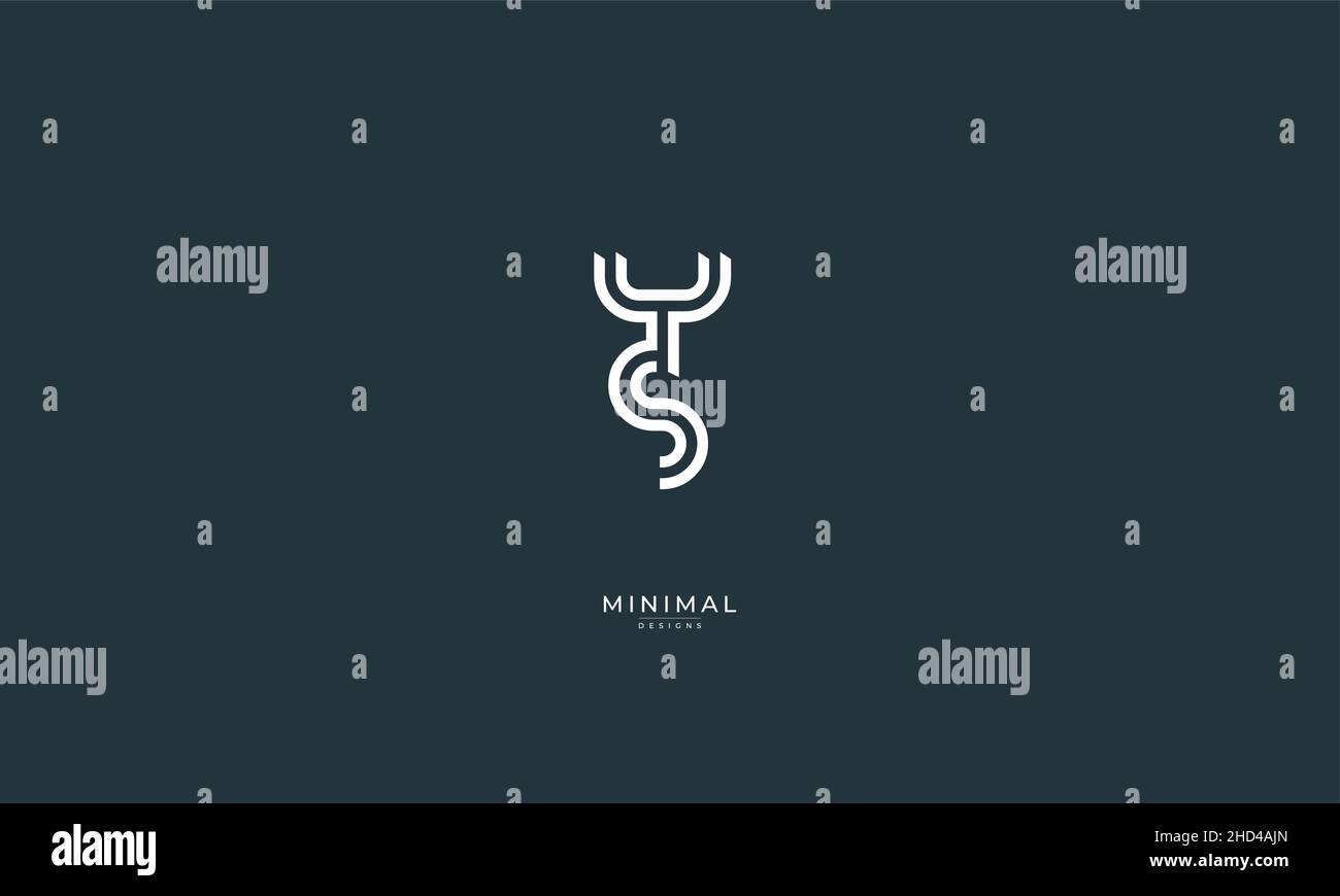 Buchstabensymbol Logo YS Stock Vektor