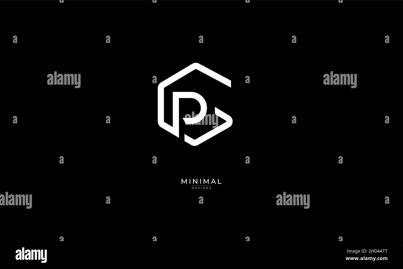 Buchstabensymbol GP oder PG Stock Vektor