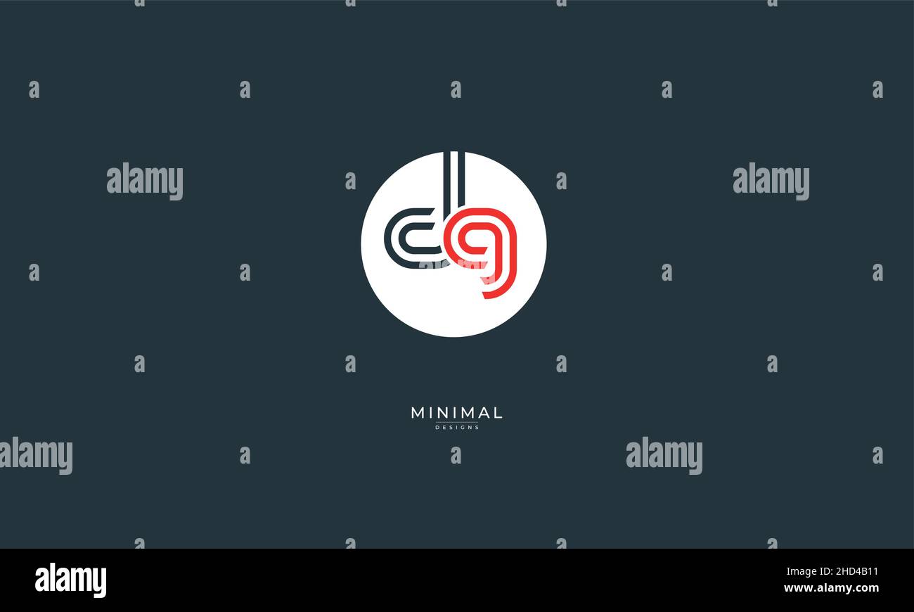 Buchstabensymbol Logo DG Stock Vektor