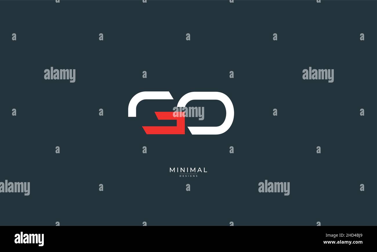Buchstabensymbol Logo GO Stock Vektor