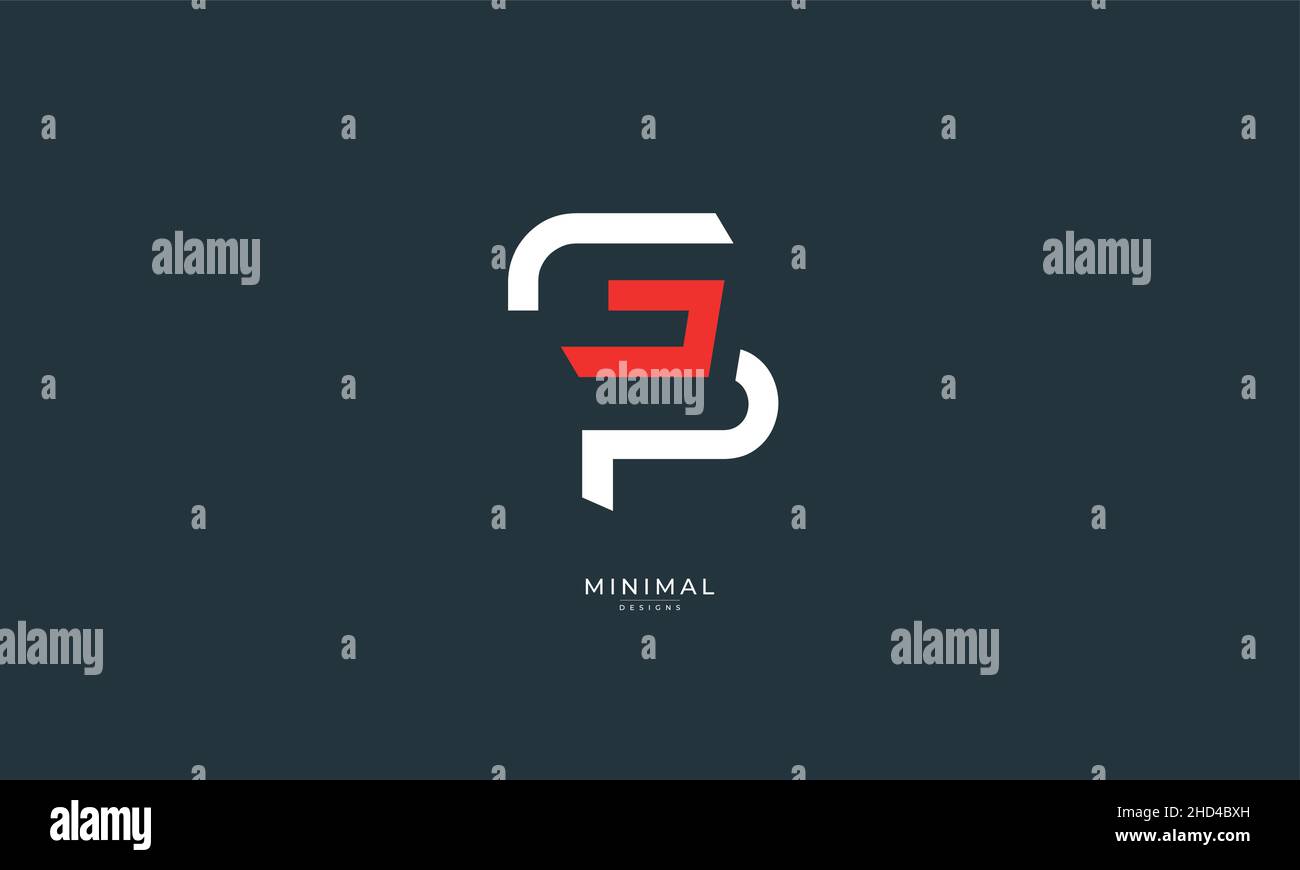 Alphabet Buchstabe Symbol Logo GP Stock Vektor