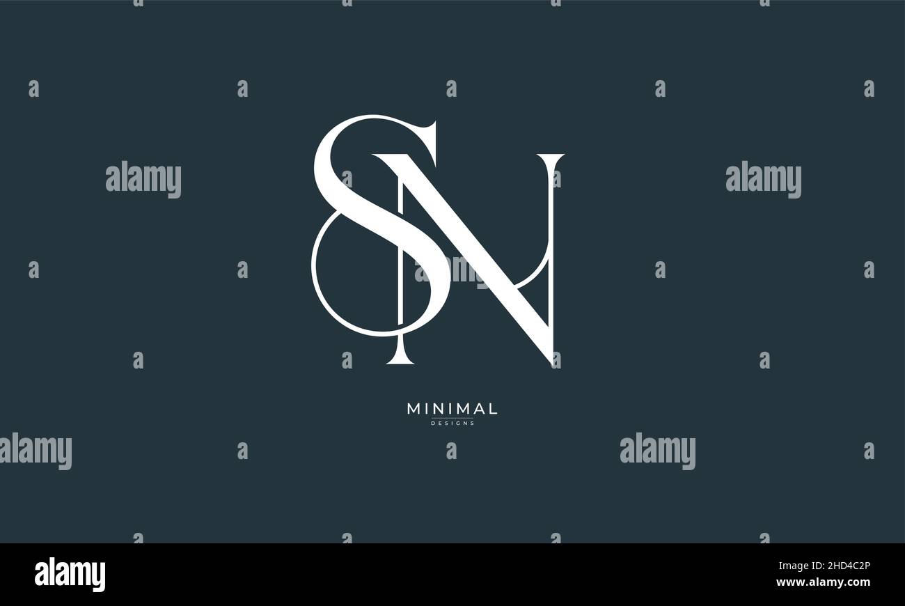 Buchstabensymbol Logo SN Stock Vektor