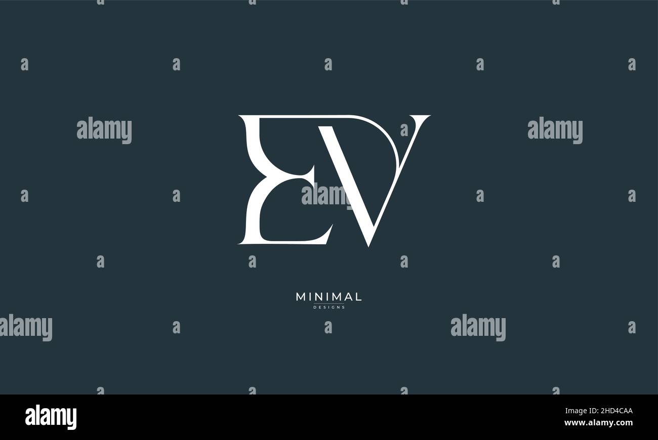 Buchstabensymbol Logo EV Stock Vektor