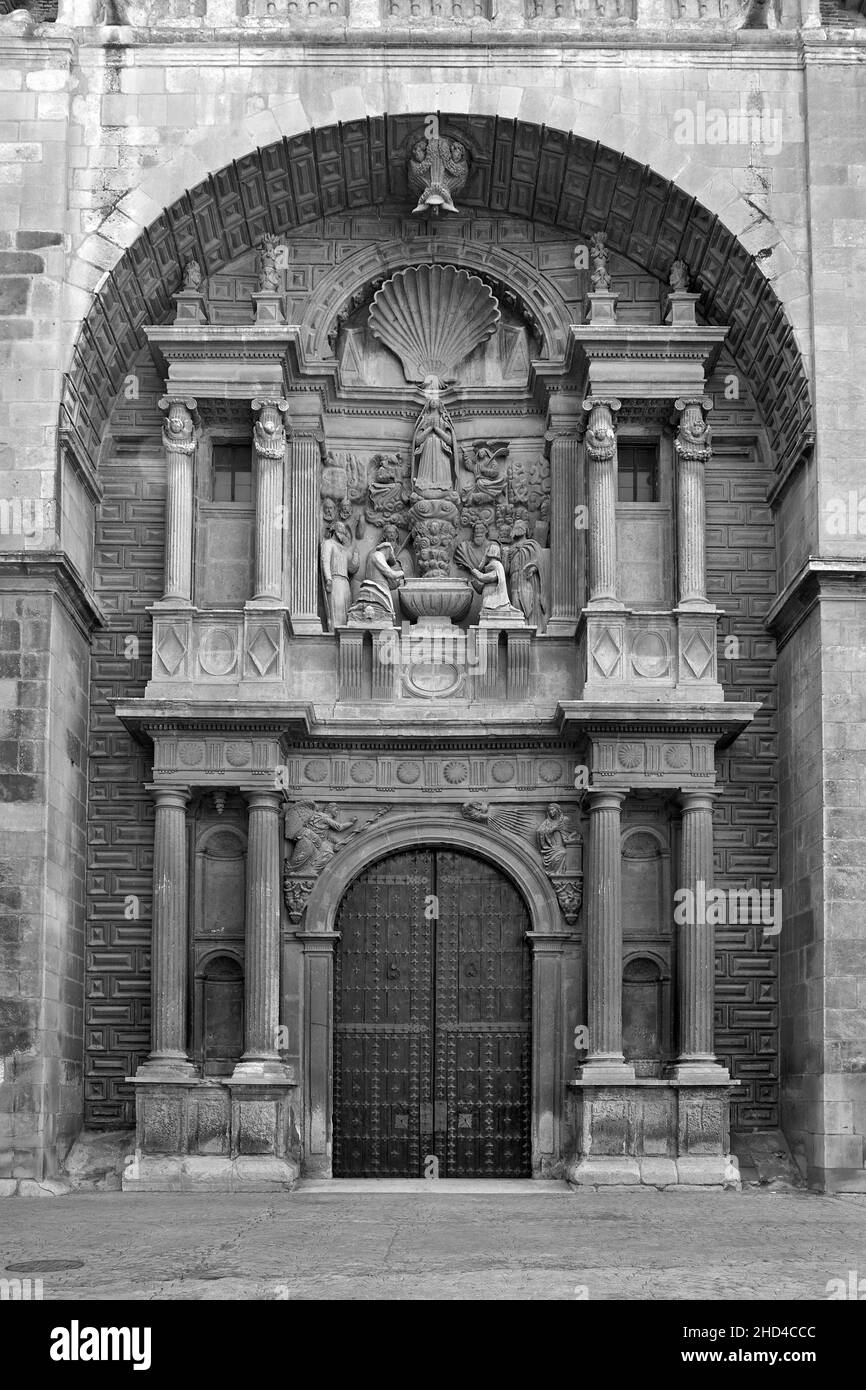La Asunción Kirche. Almansa. Albacete. Castilla-La Mancha. Spanien. Stockfoto