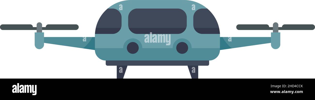 Symbol „Fly Taxi“. Flache Abbildung des Vektor-Symbols für das Fly Taxi auf weißem Hintergrund isoliert Stock Vektor
