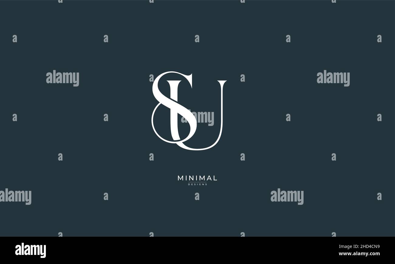 Buchstabensymbol Logo SU Stock Vektor