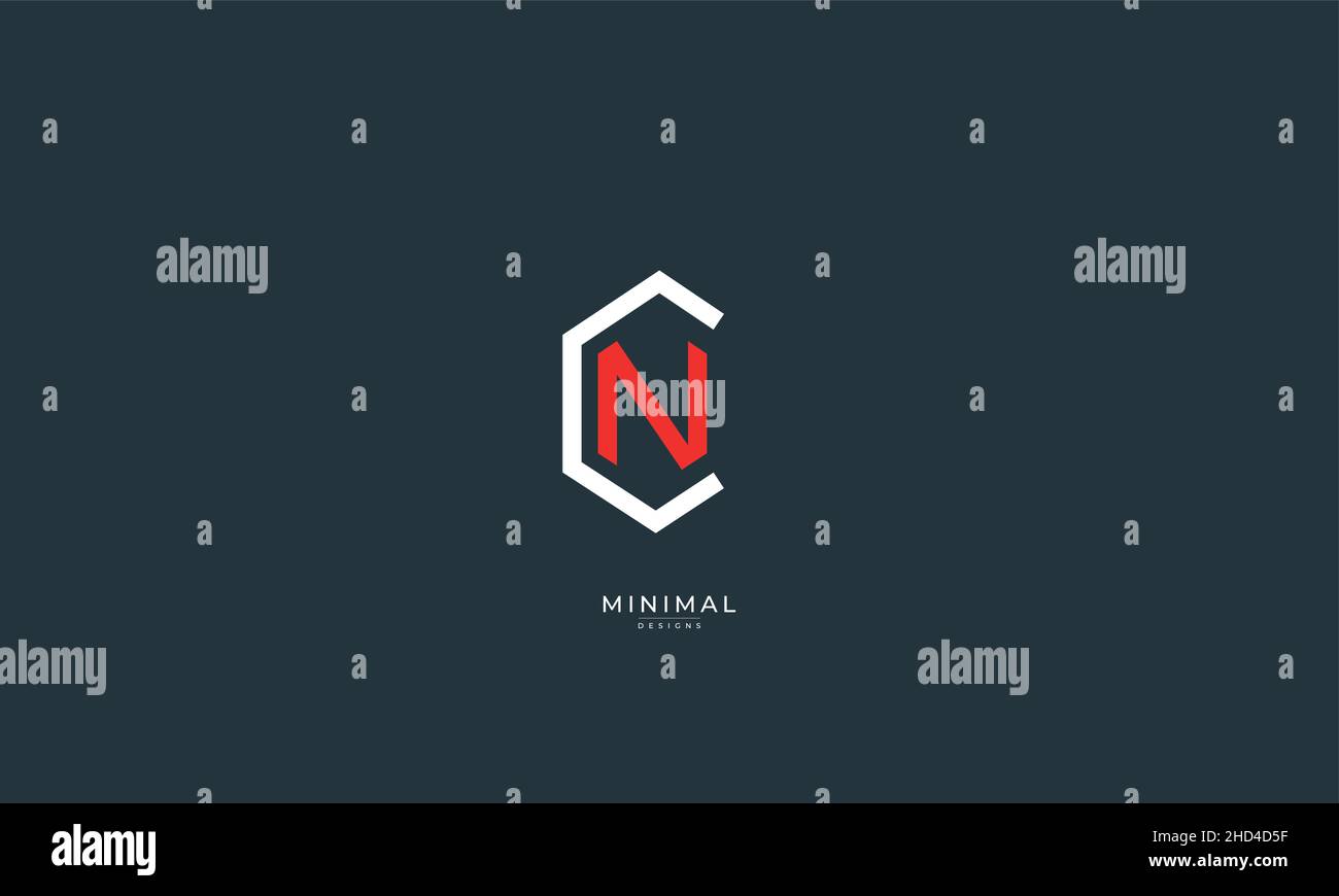 Buchstabensymbol-Logo CN oder NC Stock Vektor