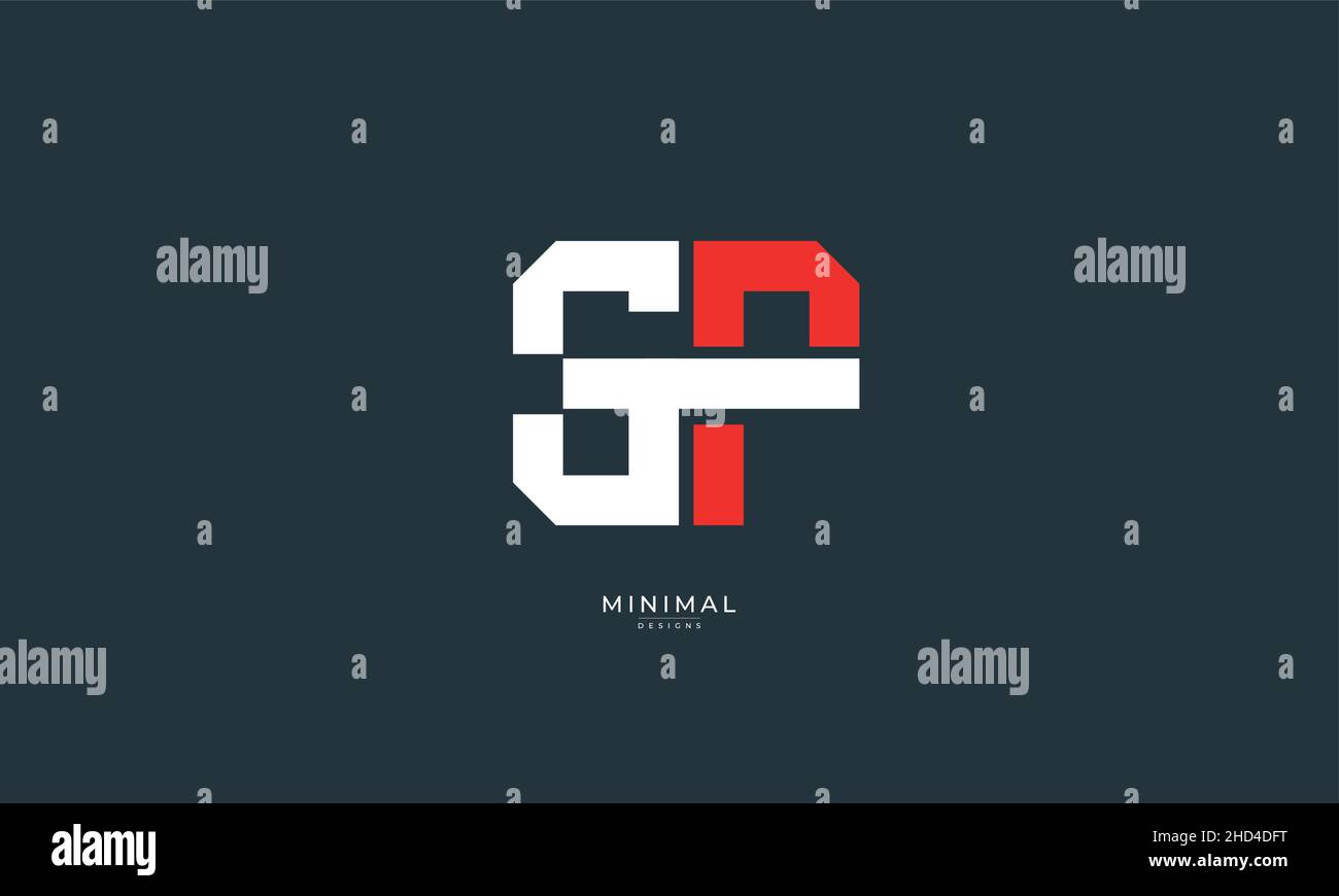 Alphabet Buchstabe Symbol Logo GP Stock Vektor