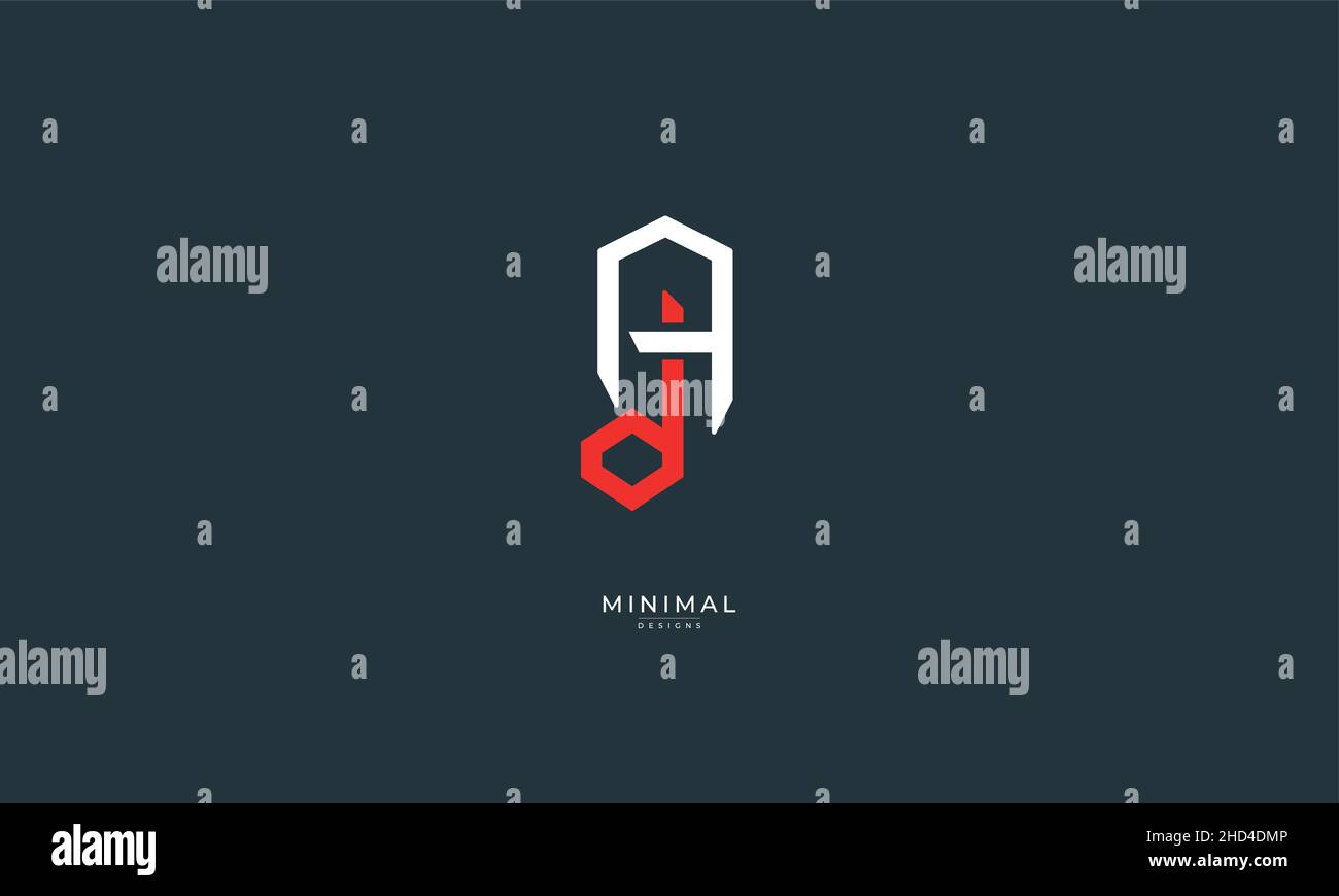 Buchstabensymbol Logo AD Stock Vektor