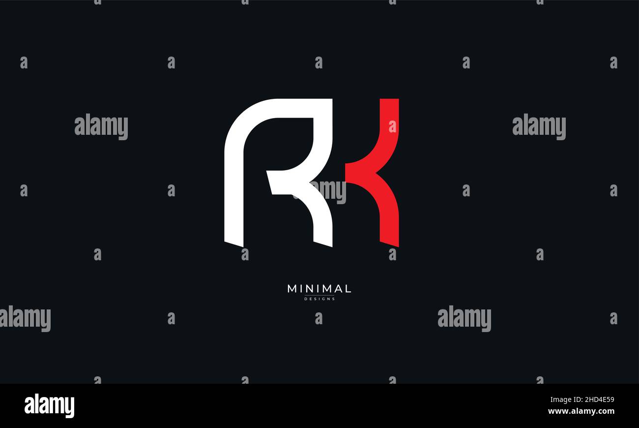 Buchstabensymbol Logo RK Stock Vektor