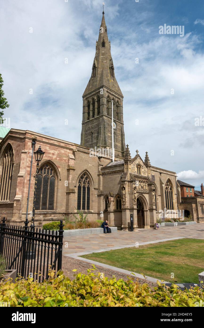 Vaughan Veranda, Leicester Kathedrale (vollständiger Titel: Kathedrale des Heiligen Martin, Leicester), Leicestershire, England. Stockfoto
