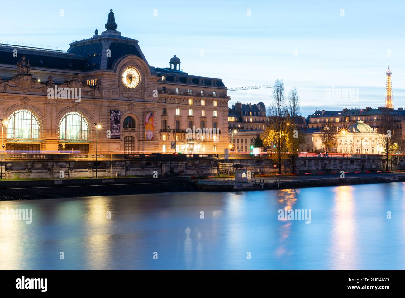 La seine und das Musée d'Orsay, Paris, Frankreich. Stockfoto