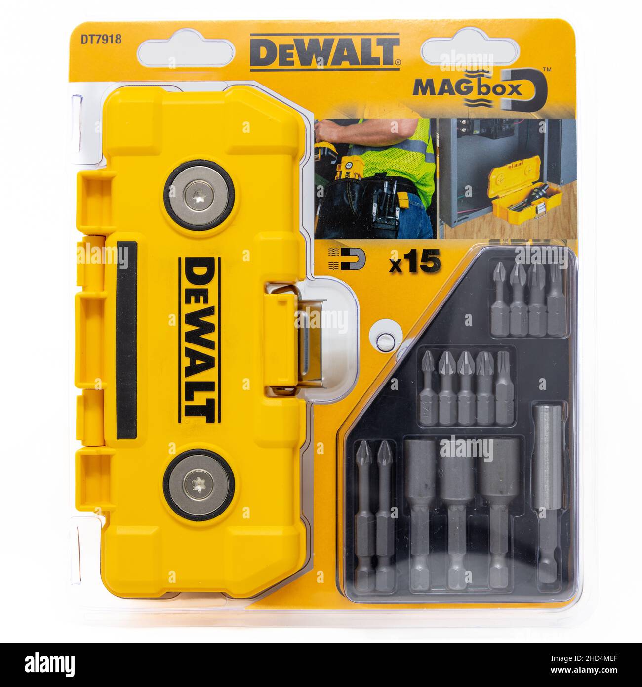 DEWALT magnetisches robustes Gehäuse Stockfoto