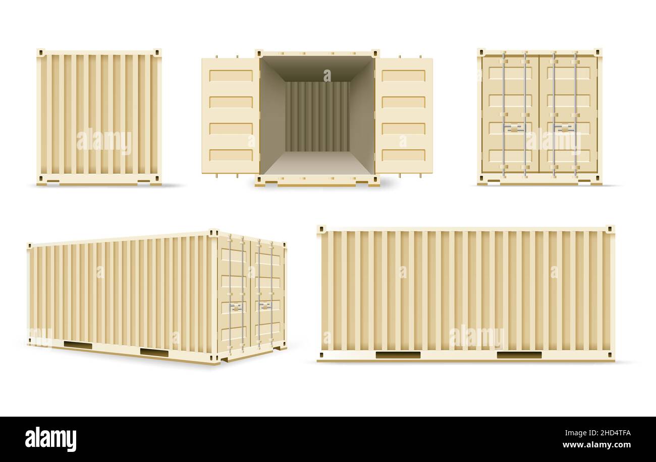 Cargo Container öffnen Stock Vektor