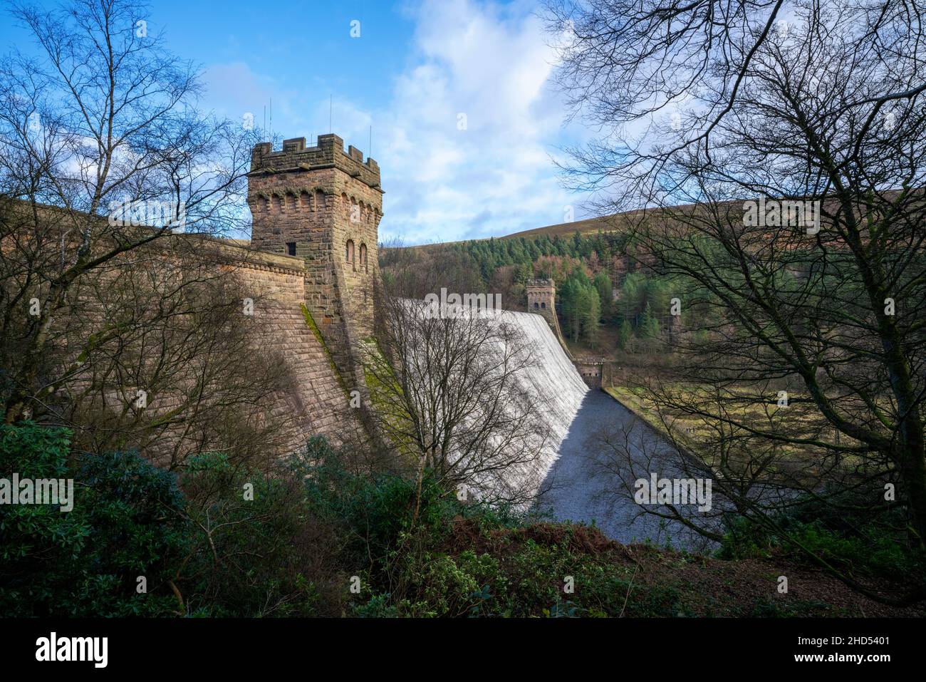 Howden-Staudamm im Upper Derwent Valley, England Stockfoto