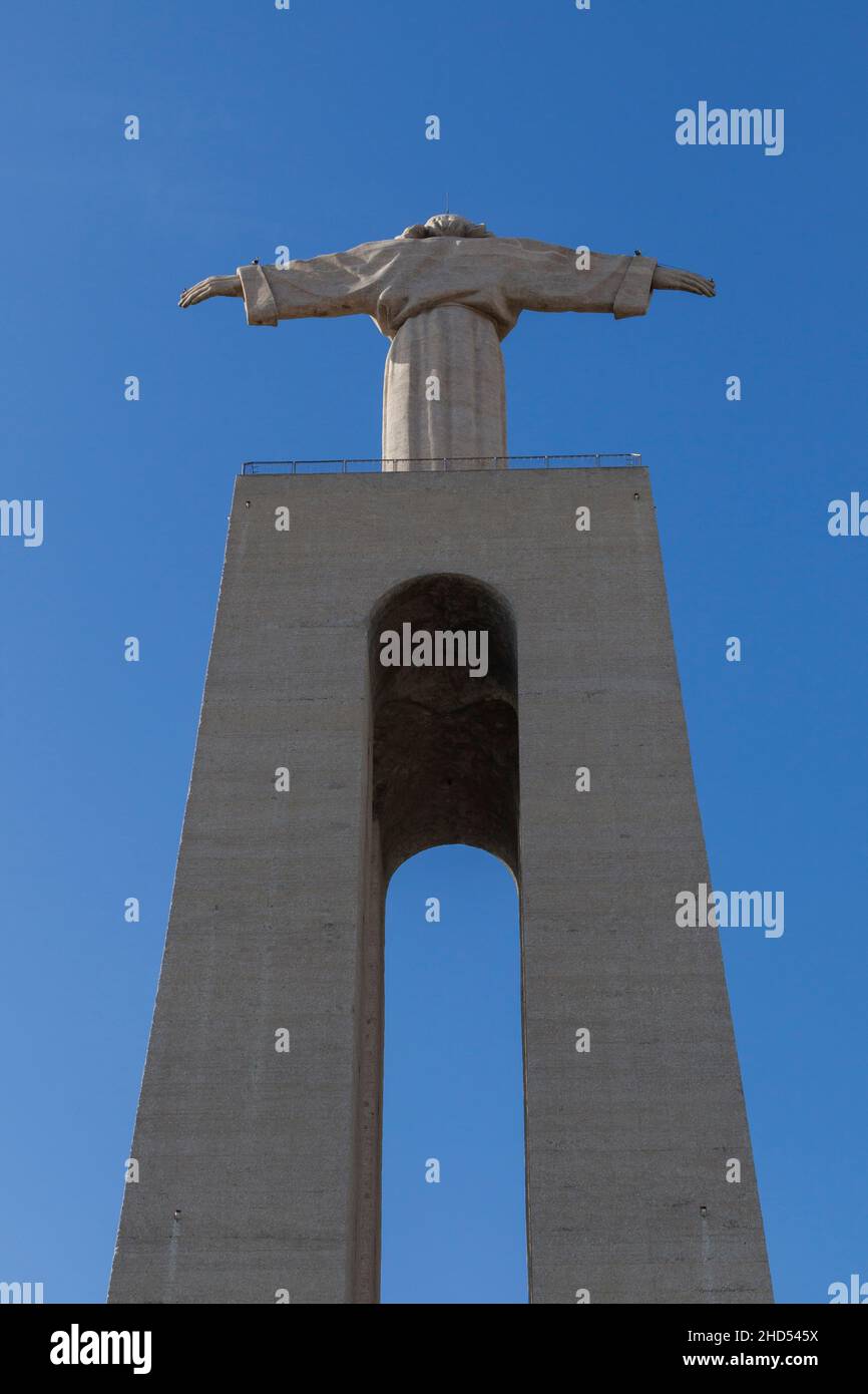 Christusstatue, Cristo Rei, Almada, Portugal, Südwesteuropa Stockfoto