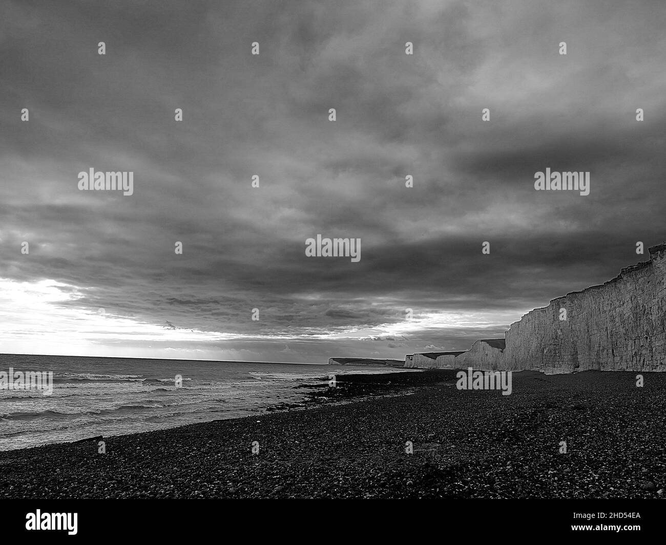Englische Küste weiße Klippe, Eastbourne, England Stockfoto