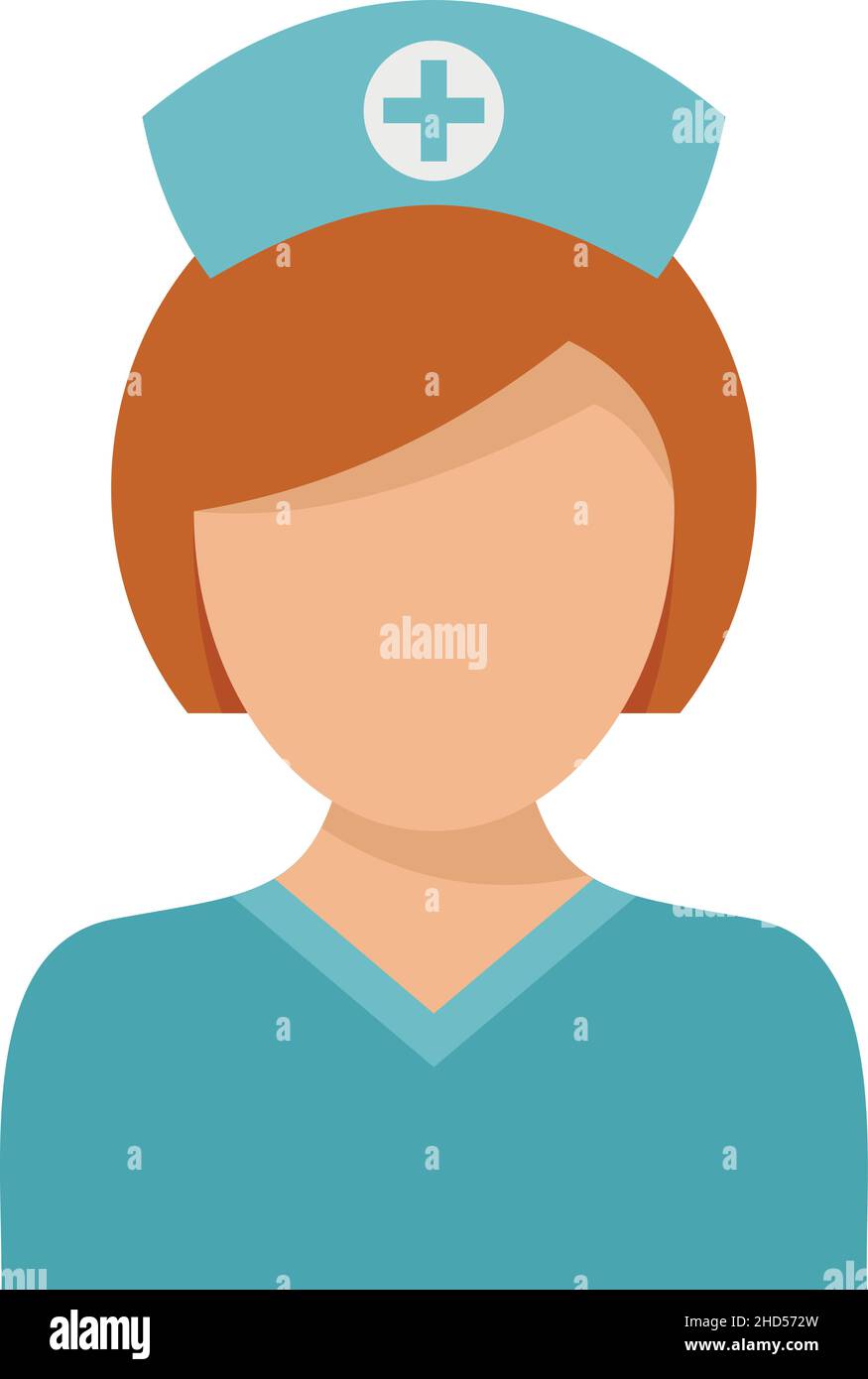 Symbol für die Krankenschwester „Windpocken“. Flache Abbildung des Krankenschwester-Vektorsymbols für Windpocken auf weißem Hintergrund Stock Vektor