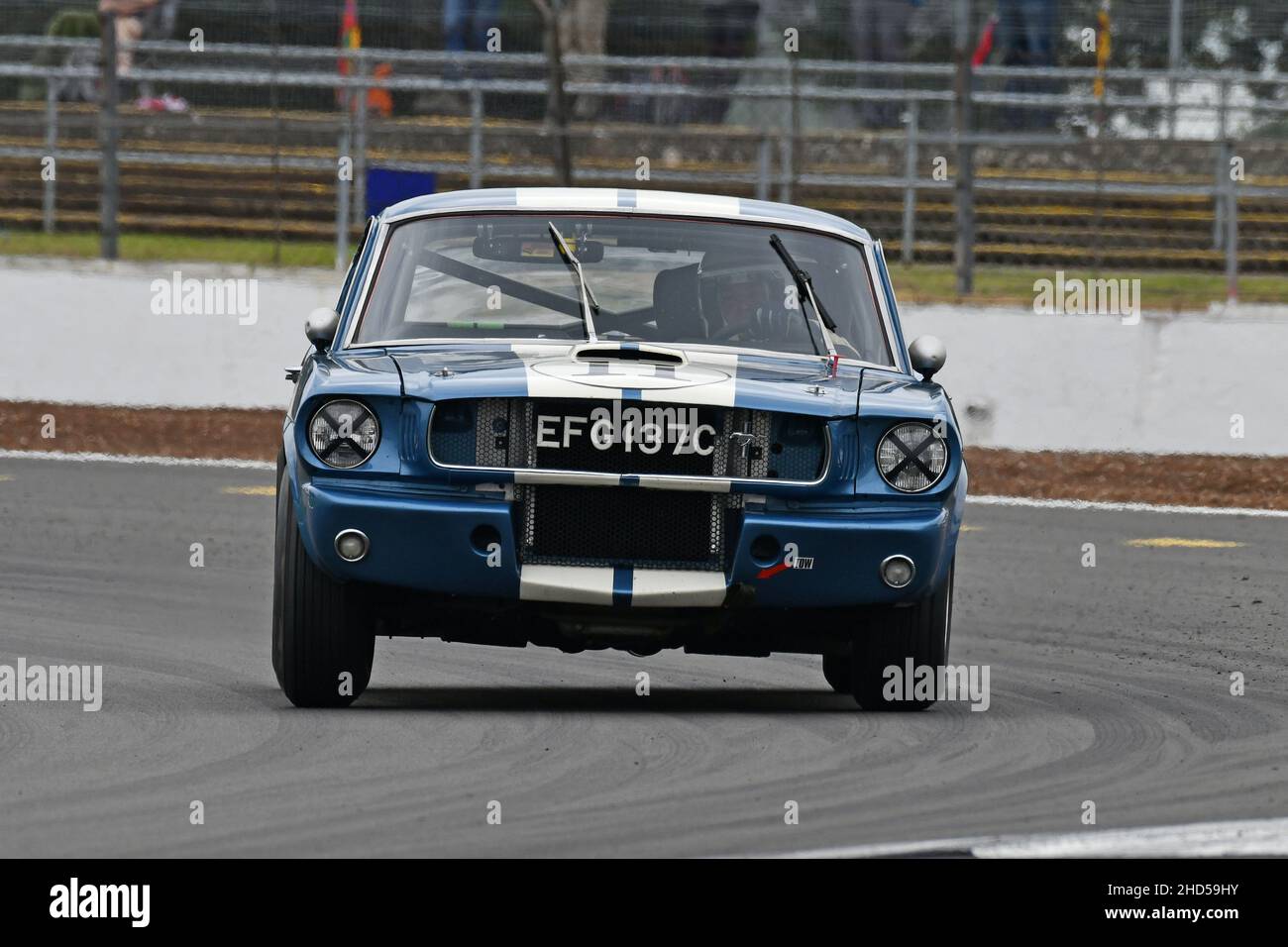 Larry Tucker, Ford Shelby Mustang GT350, International Trophy for Classic GT Cars - Pre 1966, ein Mini-Endurance-Rennen für GT-Autos vor 1966, ein Zweifahrer Stockfoto