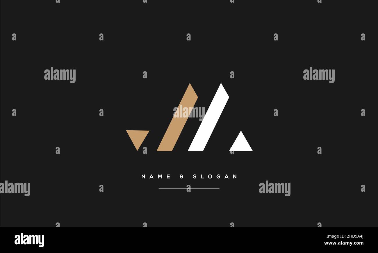 JA, AJ, Abstract Letters Logo Monogram Stockfoto