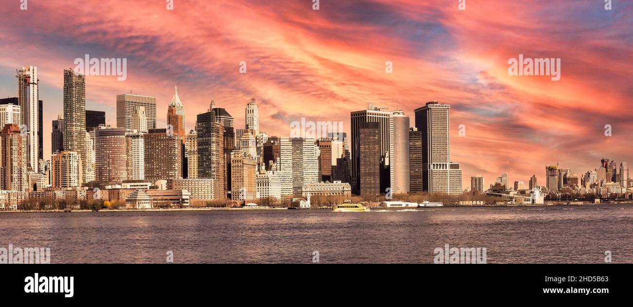 Skyline der Stadt New York City, Vereinigte Staaten von Amerika, USA Stockfoto