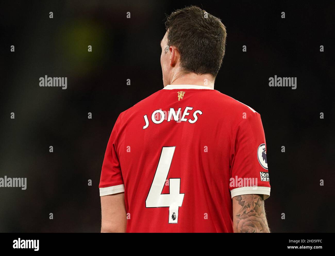 Phil Jones von Manchester United während des Spiels in der Premier League in Old Trafford, Manchester. Bilddatum: Montag, 3. Januar 2022. Stockfoto