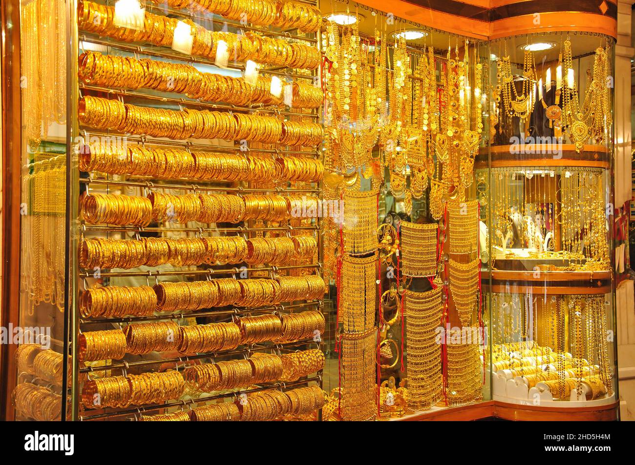 Diera Gold Souk, Deira, Dubai, Vereinigte Arabische Emirate Stockfoto