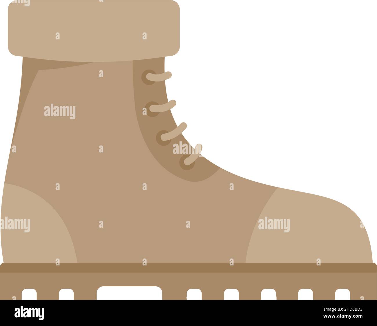 Ikone der Stiefel für Industriekletterer. Flache Abbildung von industriellen Kletterer Stiefel Vektor-Symbol isoliert auf weißem Hintergrund Stock Vektor