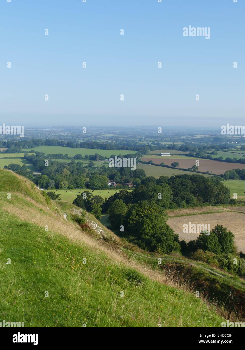 Blick von Hambledon Hill, Dorset Stockfoto
