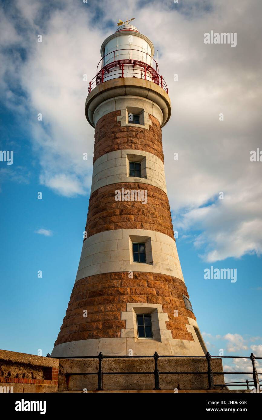 Leuchtturm am Roker Pier Stockfoto