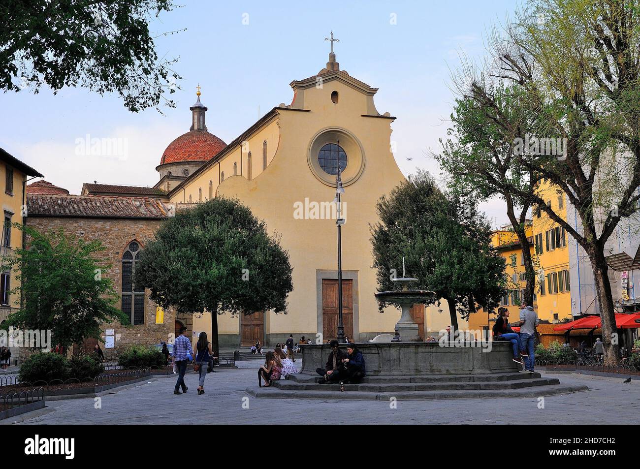 Santo Spirito Basilika und Platz. Florencia. Toskana. Italien Stockfoto