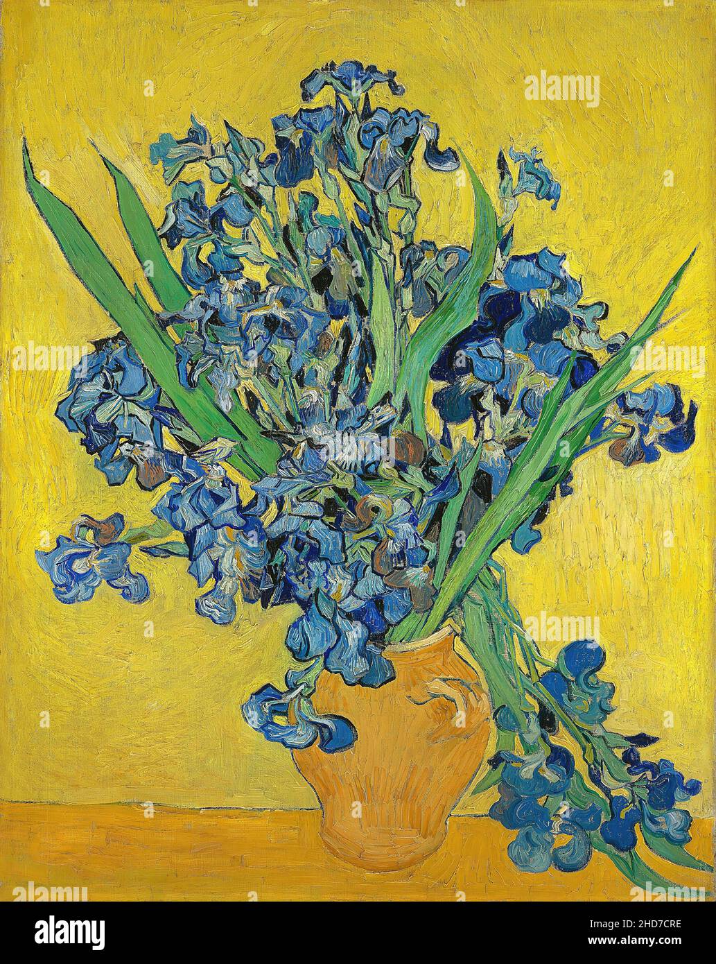 Iris, ist ein Gemälde des niederländischen Künstlers Vincent van Gogh (1853–1890) nach dem Impressionismus. Van Gogh Museum, Amsterdam, Niederlande. Stockfoto