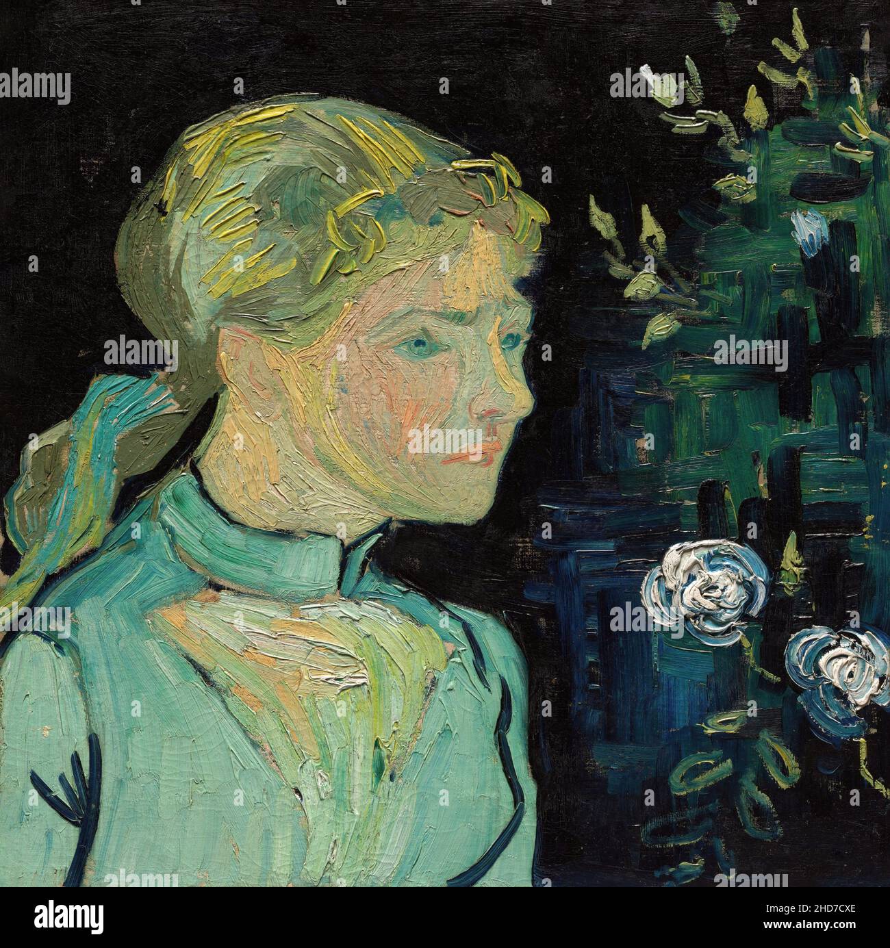 Gemälde eines holländischen post-impressionistischen Malers Vincent van Gogh (1853–1890), im Titel Adeline Ravoux 1890, Öl auf Stoff. Cleveland Museum of Art Stockfoto