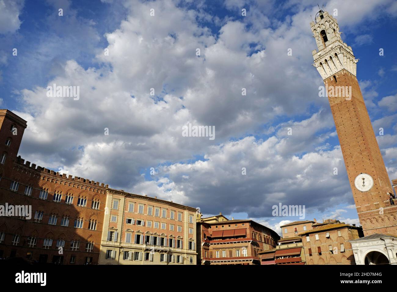 Piazza del Campo von Siena. Stockfoto