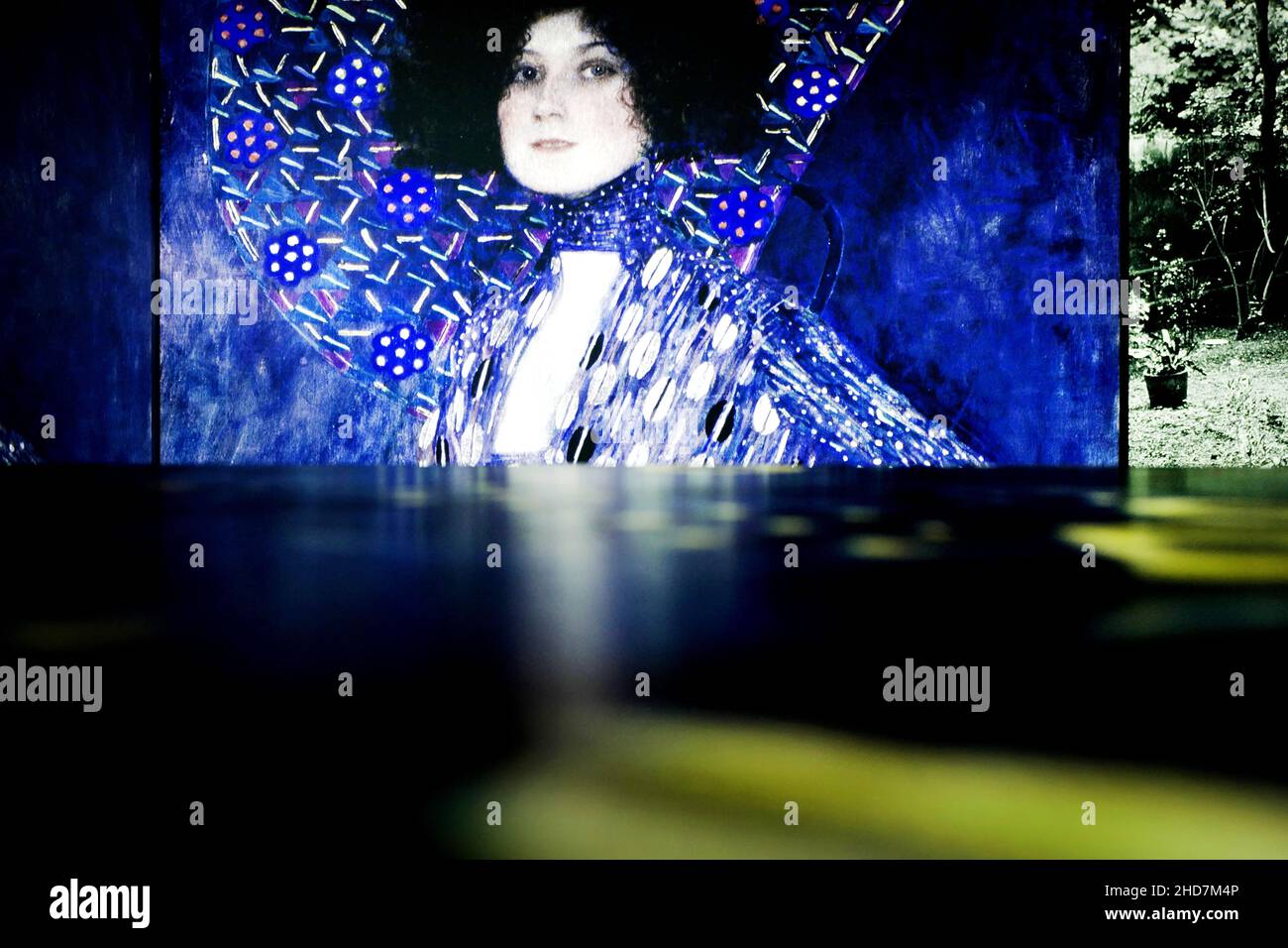 Klimt Experience, multimediale Kunstausstellung des berühmten österreichischen Malers, in Mailand. Stockfoto