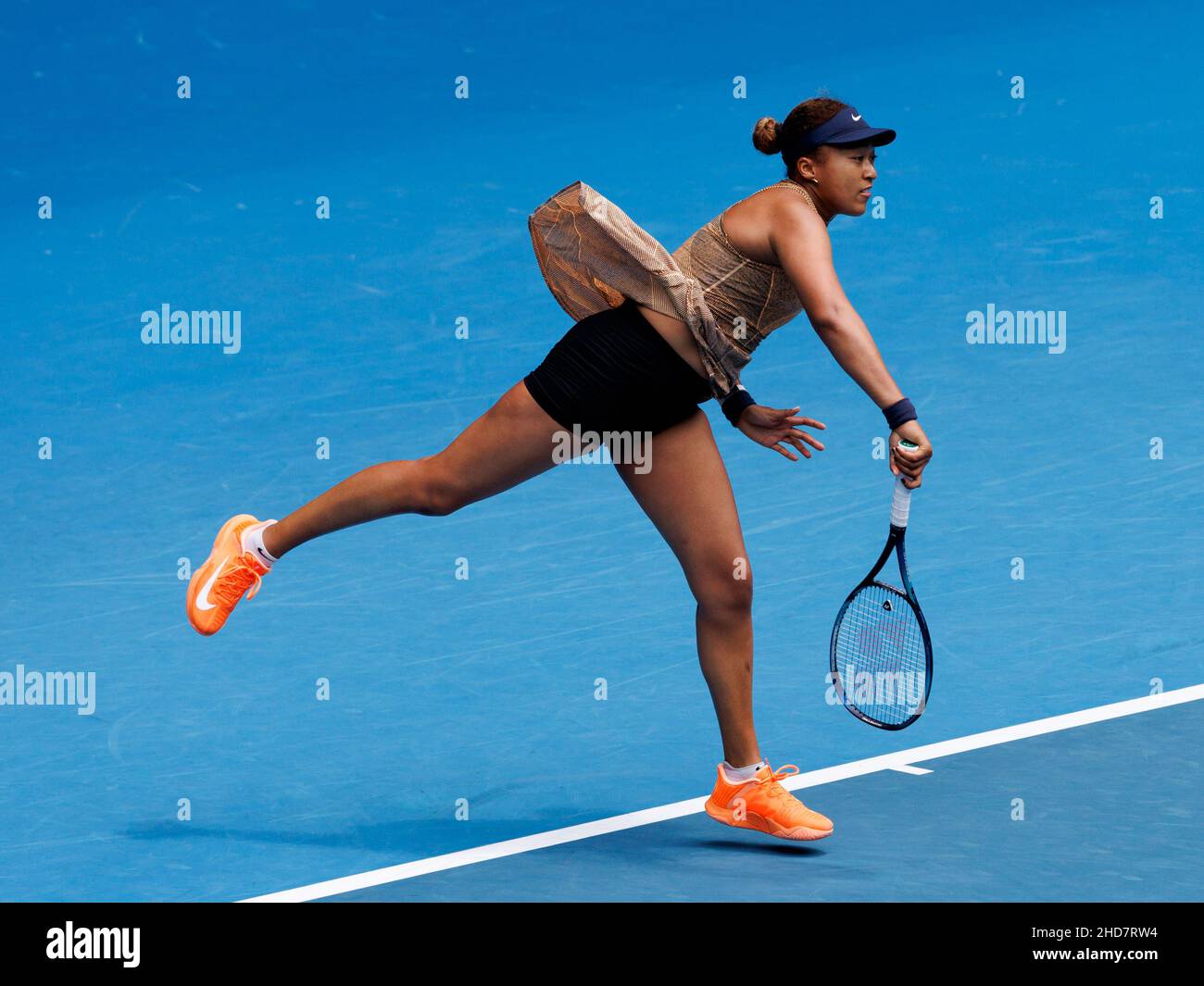 NAOMI OSAKA (JPN) in Aktion beim Melbourne Summer Set Qualifying 2022 am Dienstag, den 2022. Januar, im Melbourne Park Stockfoto